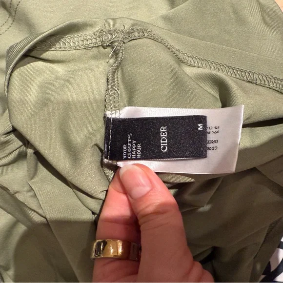 Elegant Olive Green JERSEY CROP TANK TOP & RUCHED MAXI SKIRT - Picture 5 of 6